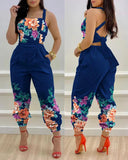 Huibaolu Independent Station 2024 New Printed Strap Jumpsuit In Stock