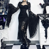 Huibaolu Spring 2024 New Sexy Cardigan Blouse Dark Style Slim Classical Lace Blouse Girl