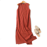 Huibaolu New Summer Style Minimalist And Elegant Vintage V-Neck Dress