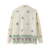 Huibaolu Summer Flower Embroidered Baggy Shirt 3444460 Trousers 2882460