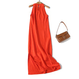 Huibaolu New Slim Version In Spring Has An Elegant Sleeveless Sling Dress.