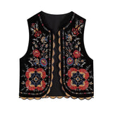 Huibaolu And Winter New Embroidered Velvet Fashion Cardigan Vest