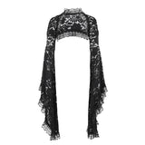 Huibaolu Spring 2024 New Sexy Cardigan Blouse Dark Style Slim Classical Lace Blouse Girl