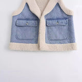 Huibaolu New Double-Sided Fur Integrated Pocket Vest 3548251405