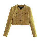 Huibaolu New Textured Button Decoration Short Woolen Jacket 2674712