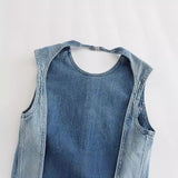 Huibaolu Summer Bowtie Jeans Sleeveless Blouse 6186049