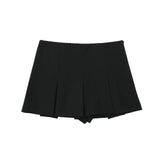 Huibaolu New Autumn 2024 Women's Dress High Waist Wide Pleated Skirt Shows Thin Miniskirt 7385524