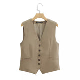 Huibaolu New Cotton Blended Short Vest Vest