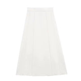 Huibaolu New Spring Style Wide-Pleated Zipper Fashionable Bucket Cover Skirt 4043040