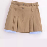 Huibaolu Spring Pocket Sag Design Pleated Miniskirt 2157021