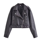 Huibaolu New Spring Style Skinny Leather Locomotive Jacket 4341730