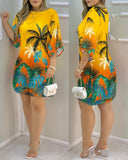 Huibaolu Independent Station New Style Spring / Summer 2024 Fashion Print Dress For Women