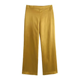 Huibaolu Early Spring, The New Gold Straight-Cut Suit Jacket 8753599 Vertical Trousers Suit