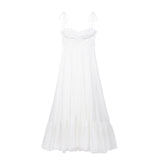 Huibaolu / Summer 2024 New European Station Laminated Poplin Dress Ladies' White Skirt 2673072