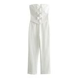 Huibaolu Spring Bow Strapless Jumpsuit 2828536