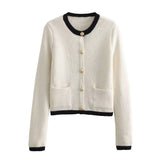 Huibaolu Spring Button Button Knitted Cardigan Jacket Xiaoxiang Style Women's Sweater 6427034