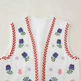 Huibaolu New Spring Style Simple, Slim, Embroidered Vest Vest