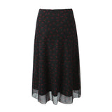 Huibaolu And Winter New Lace Printing Net Fashion Full-Length Skirt