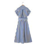 Huibaolu New Striped Blended Shirt Dress 2157058