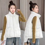 Cotton Vest Female 2024 Autumn / Winter New Korean Version Loose Hooded Vest Vest To Wear A Versatile Warm Jacket