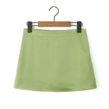 Huibaolu Spring Style Classic Holiday Shorts, Solid Color Shorts, Half Skirt, A-Shaped Skirt.