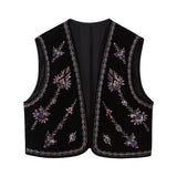 Huibaolu And Winter New Beaded Embroidered Velvet Vest 6895232