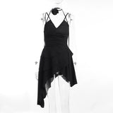 Huibaolu Pleated V-Neck Suspender Dress In Summer, The New Niche Design Feels Sweet And Cool