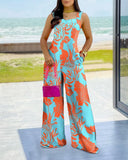 Huibaolu Independent Station Popular Style New Trend Printing Fashion One-Piece Trousers