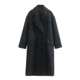 Huibaolu And Winter New Casual Loose Double-Breasted Coat Coat