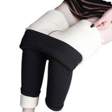 Huibaolu And Winter Cashmere Leggings, Leather Standard Trousers, Warm, Solid Color, Velvet, Thickened Trousers, Tights.