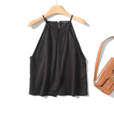 Huibaolu Spring Style Elegant Holiday Style Sling Sleeveless Shirt