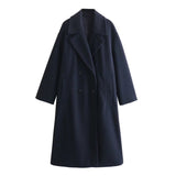 Huibaolu New Soft Double-Breasted Loose Coat Coat 3046269