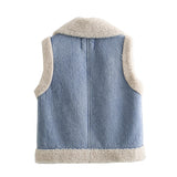 Huibaolu New Double-Sided Fur Integrated Pocket Vest 3548251405