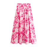 Huibaolu Shirt 7484067 Flower Printed Flute Skirt 7484067 Set