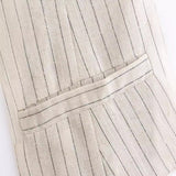 Huibaolu New Striped Buckle In Spring Is Decorated With Long Casual Fashion Vest