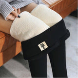 Huibaolu And Winter Cashmere Leggings, Leather Standard Trousers, Warm, Solid Color, Velvet, Thickened Trousers, Tights.