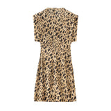 Huibaolu Spring Animal Print Fashionable Short Dress 2523142