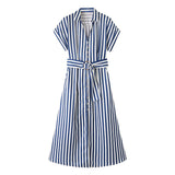 Huibaolu New Striped Blended Shirt Dress 2157058