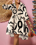 Huibaolu Independent Station New Fashion Printed Dress Women's Spot