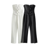 Huibaolu Spring Bow Strapless Jumpsuit 2828536