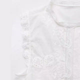 Huibaolu Summer Bow Embroidered Blouse Shirt 0881024