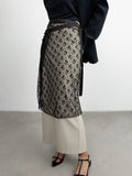 Huibaolu Multi-Layer New Trend, Fashion, Irregular Bandage, Minority Design, Black-And-White Full-Length Dress With Sequins