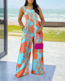 Huibaolu Independent Station Popular Style New Trend Printing Fashion One-Piece Trousers