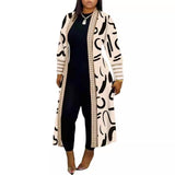 Huibaolu Independent Station Fashion Printing Long-Sleeved Spliced Coat Women's Wear Spot