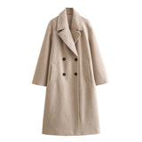 Huibaolu New Soft Double-Breasted Loose Coat Coat 3046269