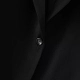 Huibaolu 2024 New Vintage Suit Collar Black One Button Cardigan Pure Korean Temperament Commuter Vest