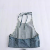 Huibaolu New Spring Style Neckless Sleeveless Halter Top 1208892002