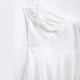 Huibaolu / Summer 2024 New European Station Laminated Poplin Dress Ladies' White Skirt 2673072