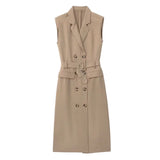 Huibaolu New Autumn Style Double-Breasted Dress With Belt Trench Coat 1165193