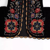 Huibaolu And Winter New Embroidered Velvet Fashion Cardigan Vest